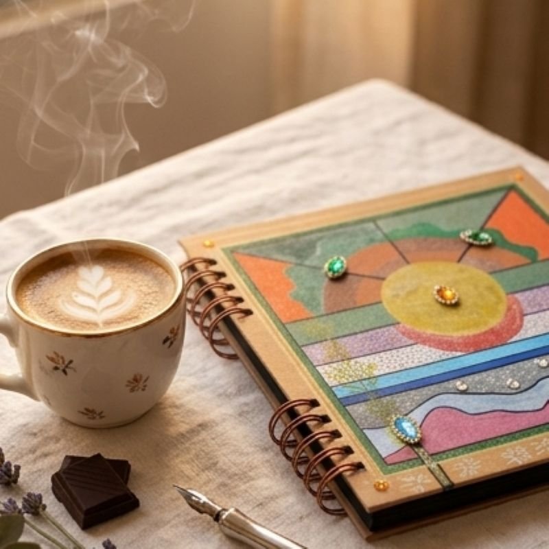 cuaderno-artediano-art-lux-green-sunset-portada-entorno-45grados CUADERNO LUX ART GREEN SUNSET-ARTEDIANO™