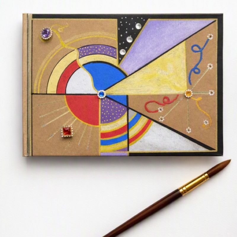 cuaderno-artediano-art-lux-mandala radiante-portada-pincel CUADERNO LUX ART MANDALA RADIANTE-ARTEDIANO™