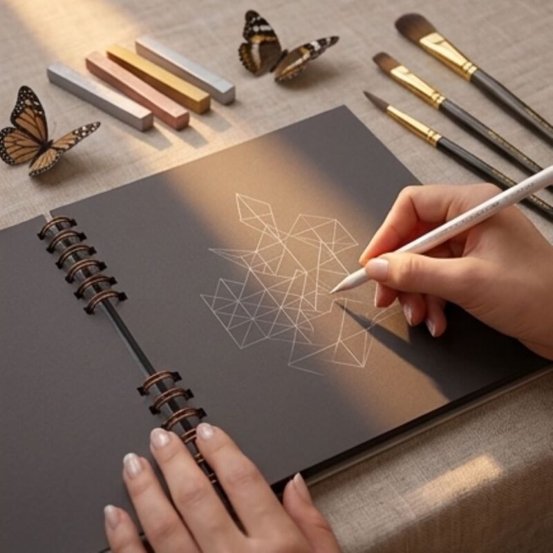 cuaderno-artediano-art-lux-prisma-infinito-detalle-hojasnegras-interior CUADERNO LUX ART PRISMA INFINITO-ARTEDIANO™